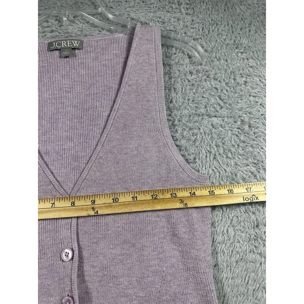 J.Crew Fitted  Button Up Purple Sweater Vest Women's  Size‎ Small